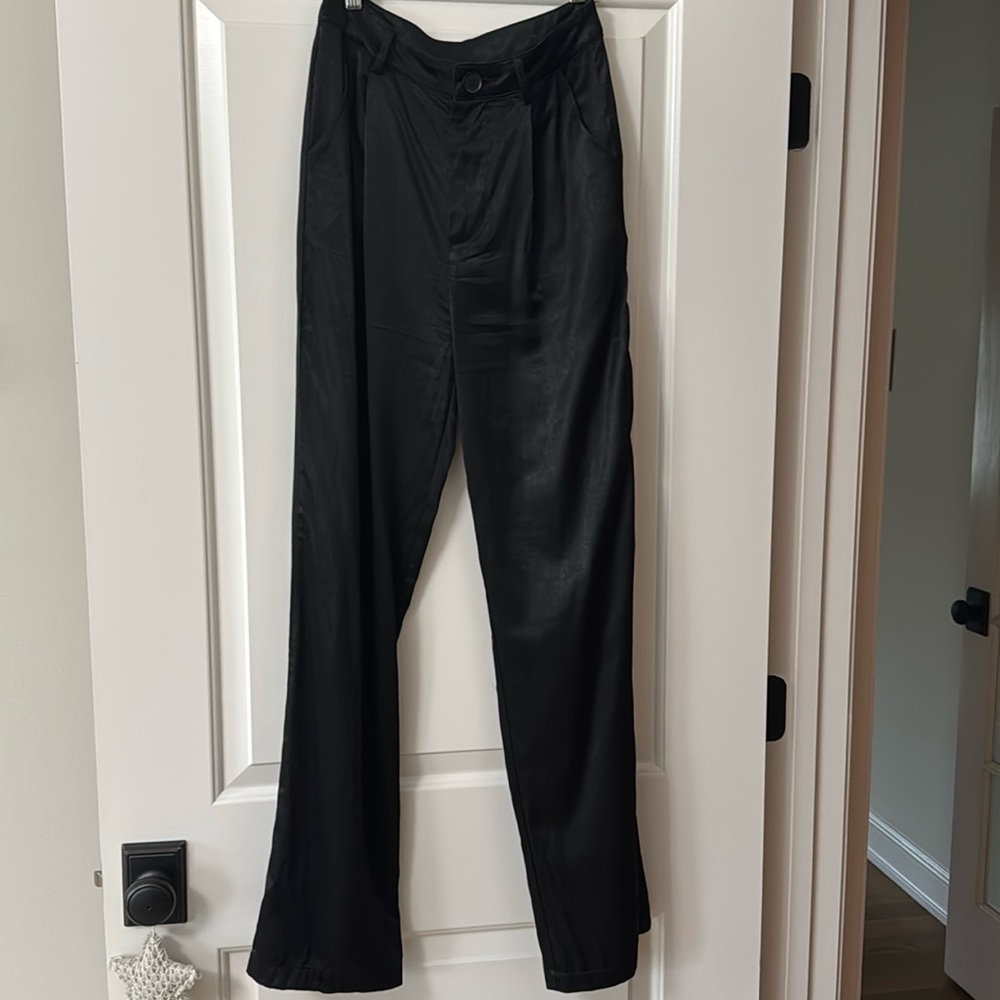 Lelis Collection Black Satin Pants, Small